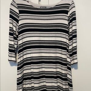 A Pea in the Pod Black and White Striped Tunic